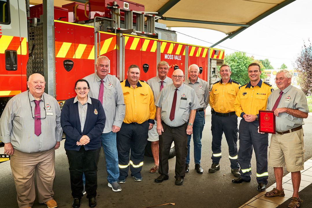Featured image for “The Board accepting a Plaque of Appreciation from Moss Vale RFS – we are proud to support our local Fire Service!”