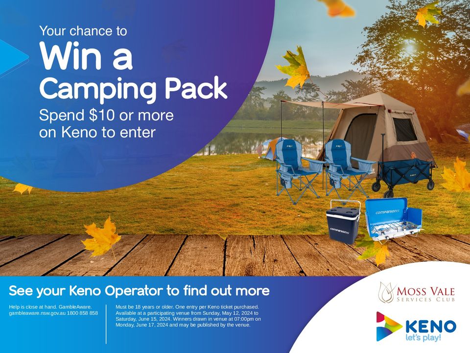 Featured image for “WIN a fantastic new Camping Pack with Keno!”