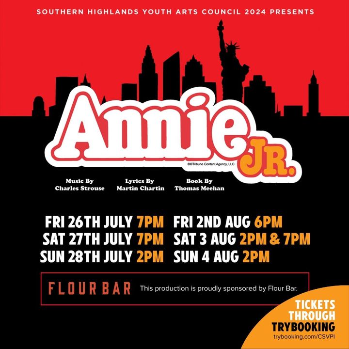 Featured image for “Southern Highlands Youth Arts Council presents ANNIE JR – the classic story of little orphan Annie in 1930’s New York.”