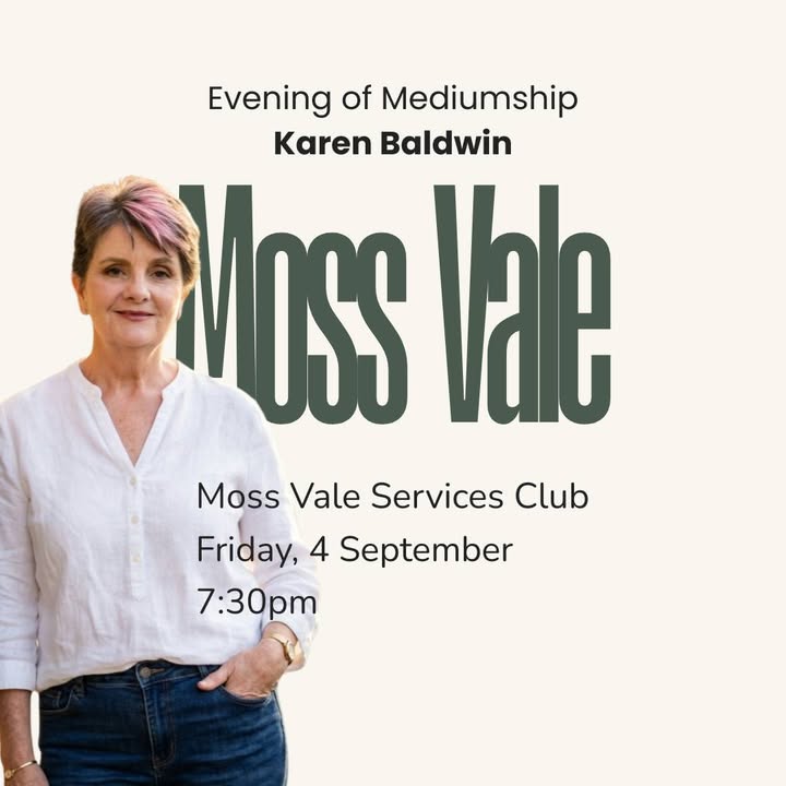 Featured image for “Karen Baldwin Returns to Moss Vale Services, 4 September”