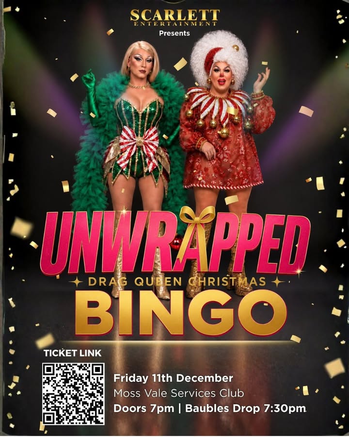 Featured image for “Drag Queen Christmas Bingo at Moss Vale Services Club”